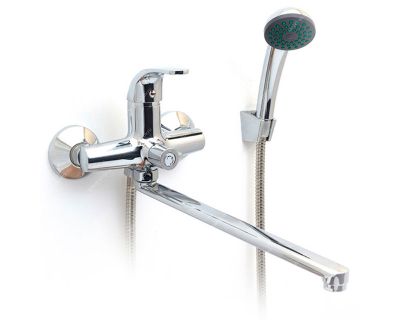 СМЕСИТЕЛЬ ДЛЯ ВАННЫ И ДУША LEDEME L2235, ДЛИННЫЙ ИЗЛИВ