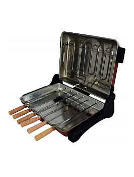 Электрогриль-шашлычница-барбекю AKEL AВ-670 (решетка, 6 шампуров, съемный поддон)