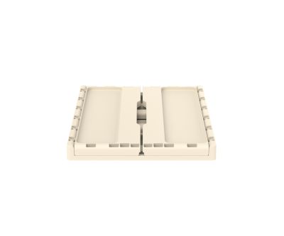 Ящик складной с кнопками-фиксаторами слоновая кость АП 484, комплект 14 штук