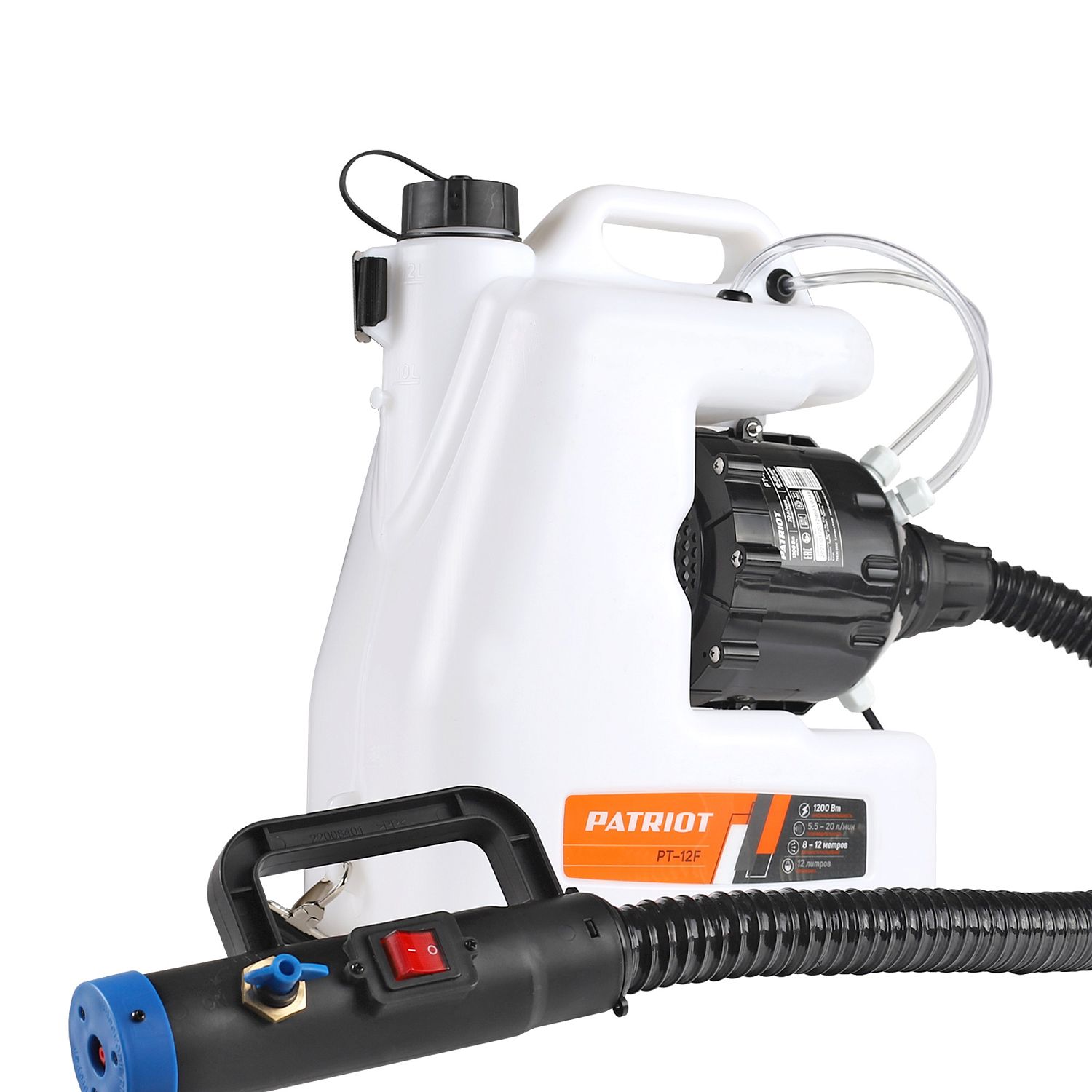 Генератор холодного тумана PATRIOT PT-12F, ранцевый, электрический, 12 л, 1200 Вт.