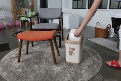 Мусорное ведро с поворотной крышкой Datum Push 12 л.