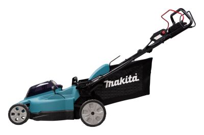 Газонокосилка аккумуляторная Makita DLM481CT2 LXT 2х18В, 860 Вт, 48 см, 62 л 2,5-5 км/ч, 4в1, XPT, (2xBL1850B, DC18SH)