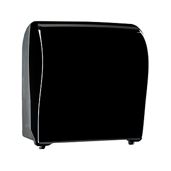 Автоматический диспенсер бумажных полотенец в рулонах MERIDA PIANO BLACK LINE Solid Cut CUC352