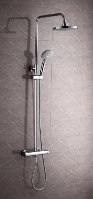 ДУШЕВАЯ СТОЙКА СО СМЕСИТЕЛЕМ LEDEME L2411, ТЕРМОСТАТ С ТРОПИЧЕСКИМ ДУШЕМ