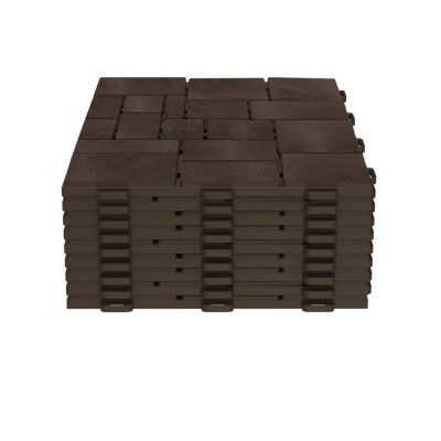 Плитка модульная "Брус" (садовая) (9шт, 1м2) (шоколад)