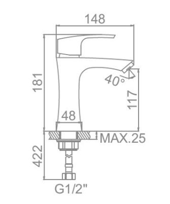 СМЕСИТЕЛЬ ДЛЯ УМЫВАЛЬНИКА LEDEME L71001 НЕРЖАВЕЮЩАЯ СТАЛЬ