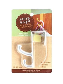 Двойной крючок для двери 80*105*25 мм