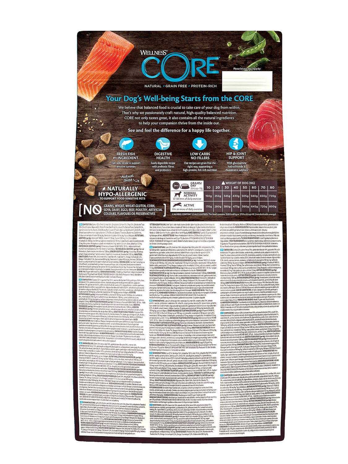 59907 Корм из лосося с тунцом для взрослых собак средних и крупных пород 1,8 кг