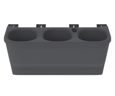 Фитомодуль с системой прикорневого полива 2л х3 (настенное кашпо) (59х25х27 см) (графит), комплект 9 шт