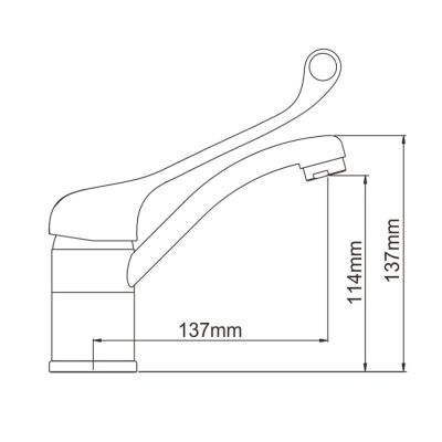 СМЕСИТЕЛЬ ДЛЯ МОЙКИ LEDEME L4579-2 ЛОКТЕВОЙ ХИРУРГИЧЕСКИЙ