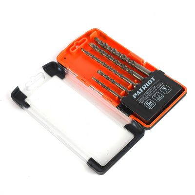 Набор буров PATRIOT SDS Plus, 5 шт -  5x110мм, 6x110мм, 6x160мм, 8x160мм, 10x160мм в боксе