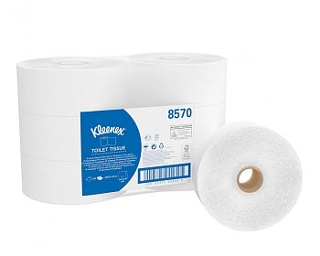 Туалетная бумага в рулонах Kimberly-Clark Клинекс Мидиджамбо 8570, двухслойная