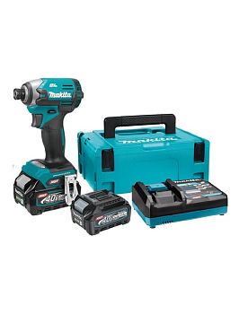 Шуруповерт ударный аккумуляторный Makita TD003GA201 XGT BL 40В, 2х2.0 Ач, 210 Нм, 3700 об/мин
