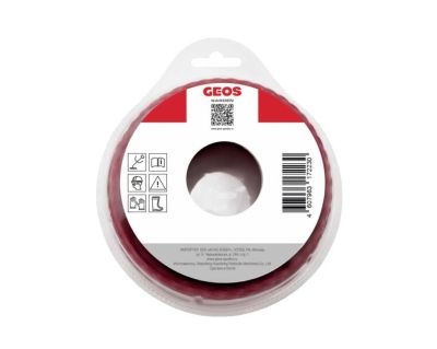 Леска триммерная GEOS витая "Twist Whisper", 2.0 мм, 15 м, в блистере