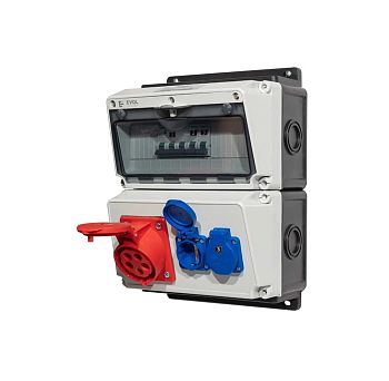 Навесной щит с розетками 220В + 380В EVOL BlockBox 0104-003-1