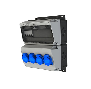 Навесной щит с розетками 220В EVOL BlockBox 0104-001-1