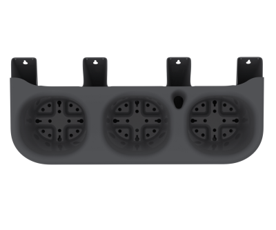 Фитомодуль с системой прикорневого полива 2л х3 (настенное кашпо) (59х25х27 см) (графит), комплект 9 шт