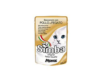 Simba Cat Pouch паучи для кошек курица с печенью 100г