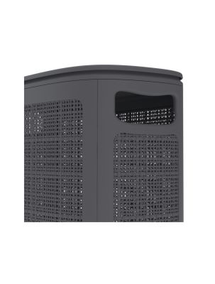 Плетёная корзина для белья сборная «Лён» 45 л (43х20х60 см) графит