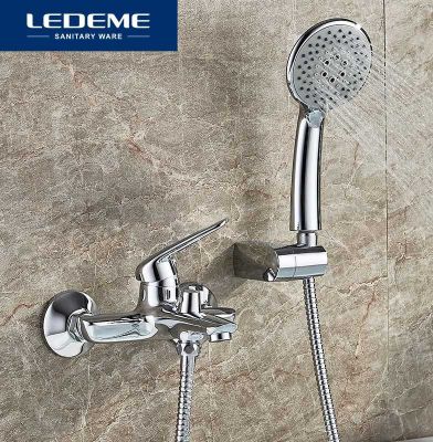 СМЕСИТЕЛЬ ДЛЯ ВАННЫ И ДУША LEDEME L3248C, БРОНЗА, КОРОТКИЙ ИЗЛИВ