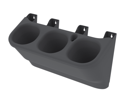 Фитомодуль с системой прикорневого полива 2л х3 (настенное кашпо) (59х25х27 см) (графит), комплект 9 шт