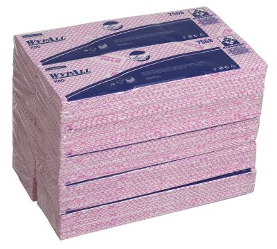 Протирочный материал в пачках Kimberly-Clark WypAll X80 7568, красный