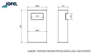 Урна-пепельница Jofel AL88200 80л