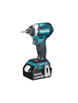 Шуруповерт ударный аккумуляторный Makita DTD154RFE LXT 18В, 2х3.0 Ач, 1/4\", 175 Нм, 3600 об/мин
