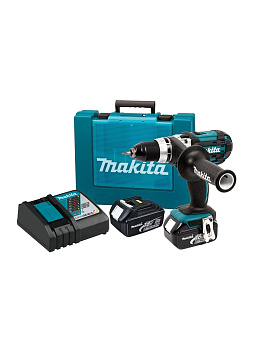 Дрель-шуруповерт аккумуляторная Makita DDF451RFE LXT 18В, 2х3.0 Ач Li-ion, 80 Нм, 1700 об/мин
