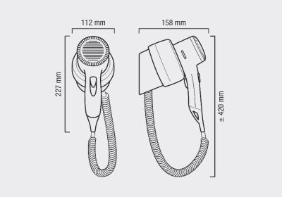 Гостиничный фен Valera Premium 1200 Compact Super арт.533.03/036