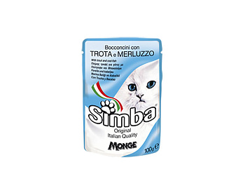 Simba Cat Pouch паучи для кошек форель с треской 100г