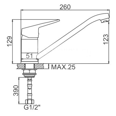 СМЕСИТЕЛЬ ДЛЯ КУХНИ LEDEME L4940, ЭКО-КАРТРИДЖ