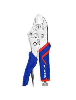 Клещи зажимные 130 мм с изогнутыми губками CR-V  WORKPRO