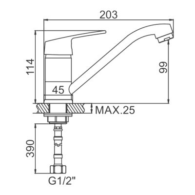 СМЕСИТЕЛЬ ДЛЯ КУХНИ LEDEMEСМЕСИТЕЛЬ ДЛЯ КУХНИ LEDEME L4516, ПОВОРОТНЫЙ ИЗЛИВ, ПОВОРОТНЫЙ ИЗЛИВ