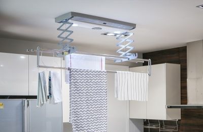 Электрическая потолочная сушилка для белья со встроенным светильником и вентилятором Gochu PSN-AH10A