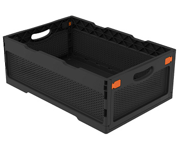 Ящик складной с перфорированными стенками и кнопками-фиксаторами АП 493, комплект 7 штук