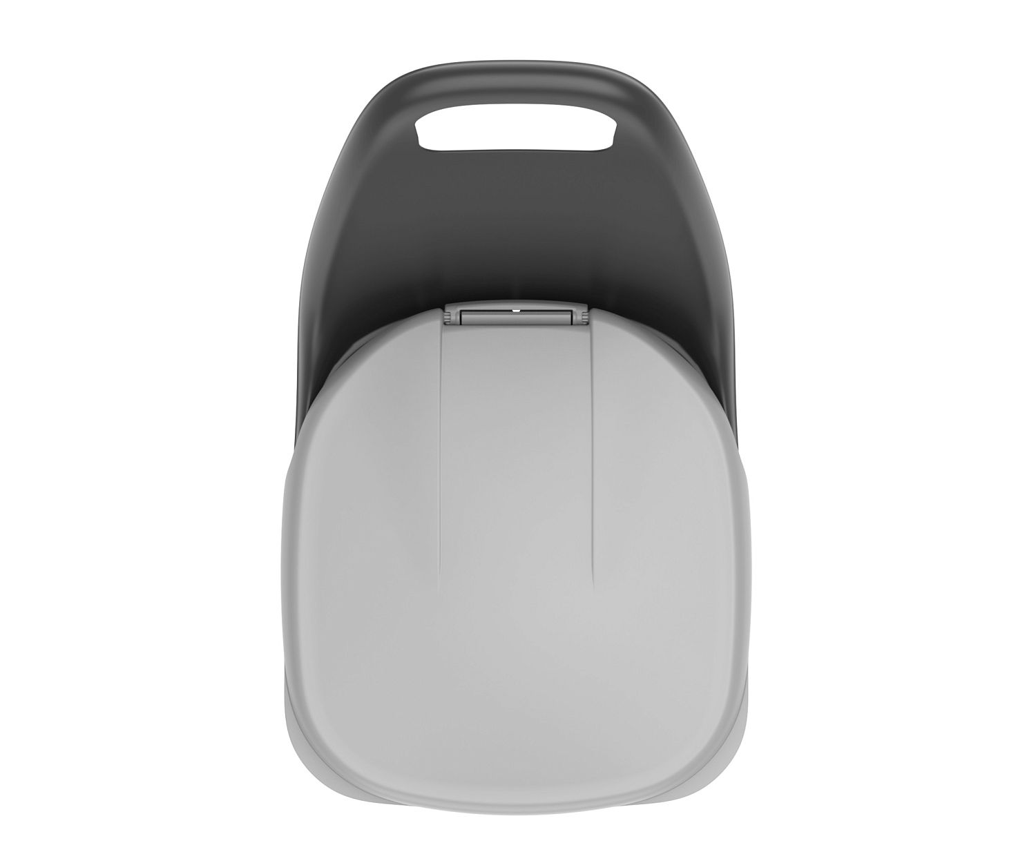 Тележка садовая с зажимом для пакета и крышкой 38л чёрная