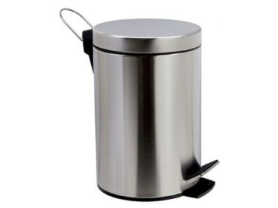 Урна с педалью 7л хром металл