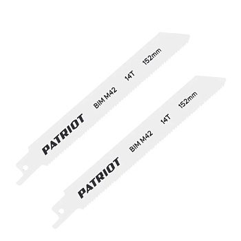Полотно пильное PATRIOT для сабельной пилы, по металлу 152х19х0.92мм 14T 2 шт.