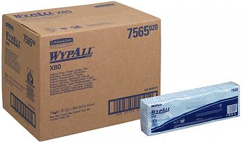 Протирочный материал в пачке Kimberly-Clark Wypall® X80 7565 голубой