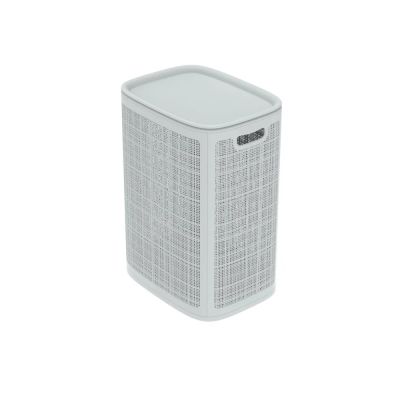 Плетёная корзина для белья сборная «Лён» 75 л (43х32.1х60 см) серый