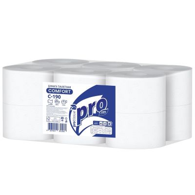Туалетная бумага "PROTISSUE" C190 1 слой, 200 м, целлюлоза