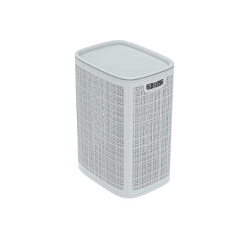 Плетёная корзина для белья сборная «Лён» 75 л (43х32.1х60 см) серый