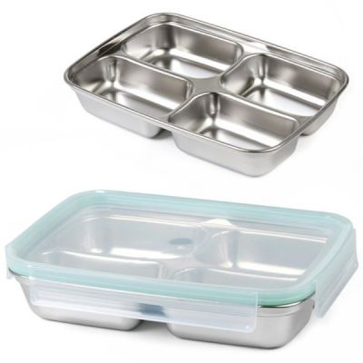 Контейнер из нержавеющей стали CUBE Multi4 с разделителями 1100 мл