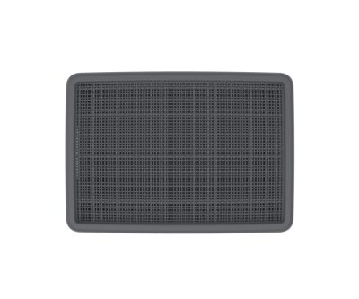 Плетёная корзина для хранения с крышкой «Лён» 22 л (400х284х264 мм) графит