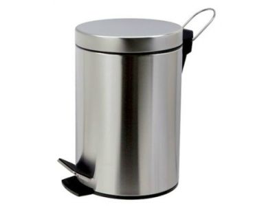 Урна с педалью 7л хром металл
