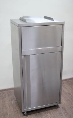 Урна для фудкорта «Мега-3» шлифованная