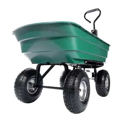 Садовая тележка-самосвал зеленая G201							