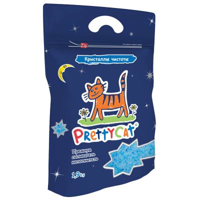 PrettyCat наполнитель силикагелевый кристаллы чистоты 1,9 кг