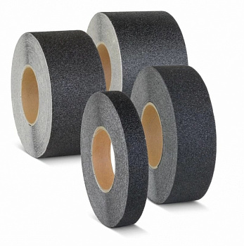 Противоскользящая  лента «AntiSlip Systems» ГРУБОЙ ЗЕРНИСТОСТИ (40 grit) 50 мм Чёрная 18,3 метра